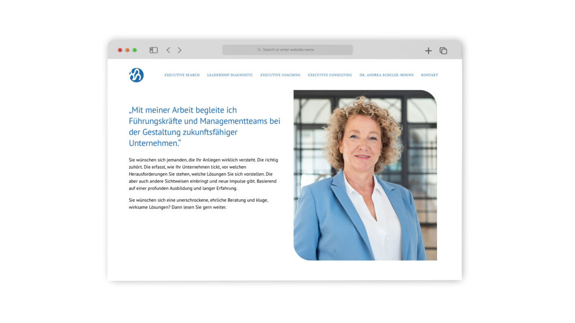 Interim Webseite Beispiel